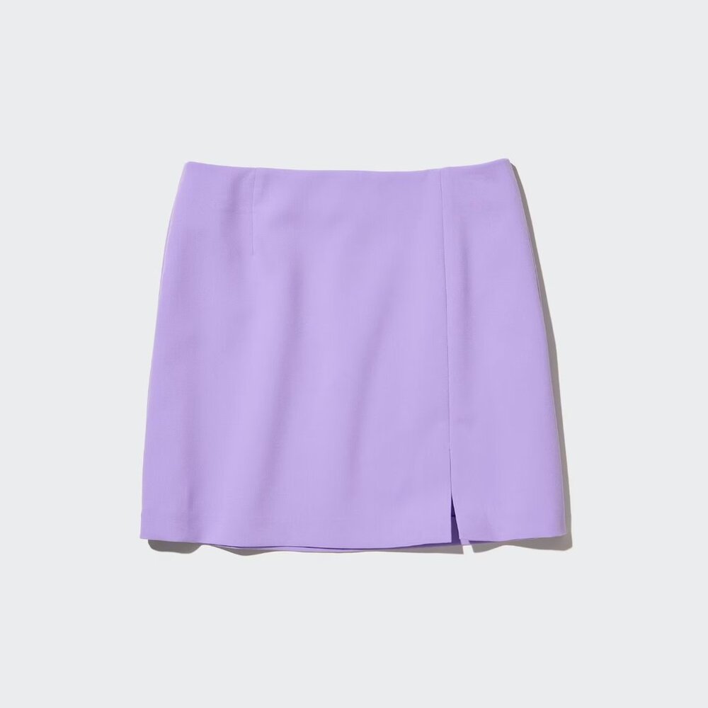 Uniqlo slit mini skirt, purple XS, NWT